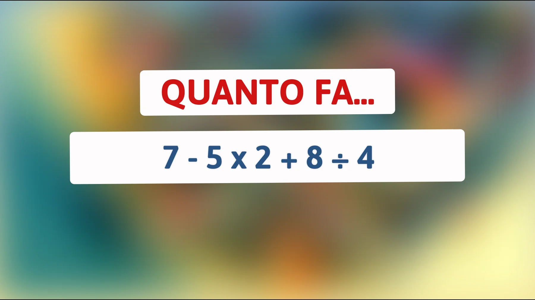 "Svelato il rompicapo che solo l'1% delle menti più brillanti riesce a risolvere!""