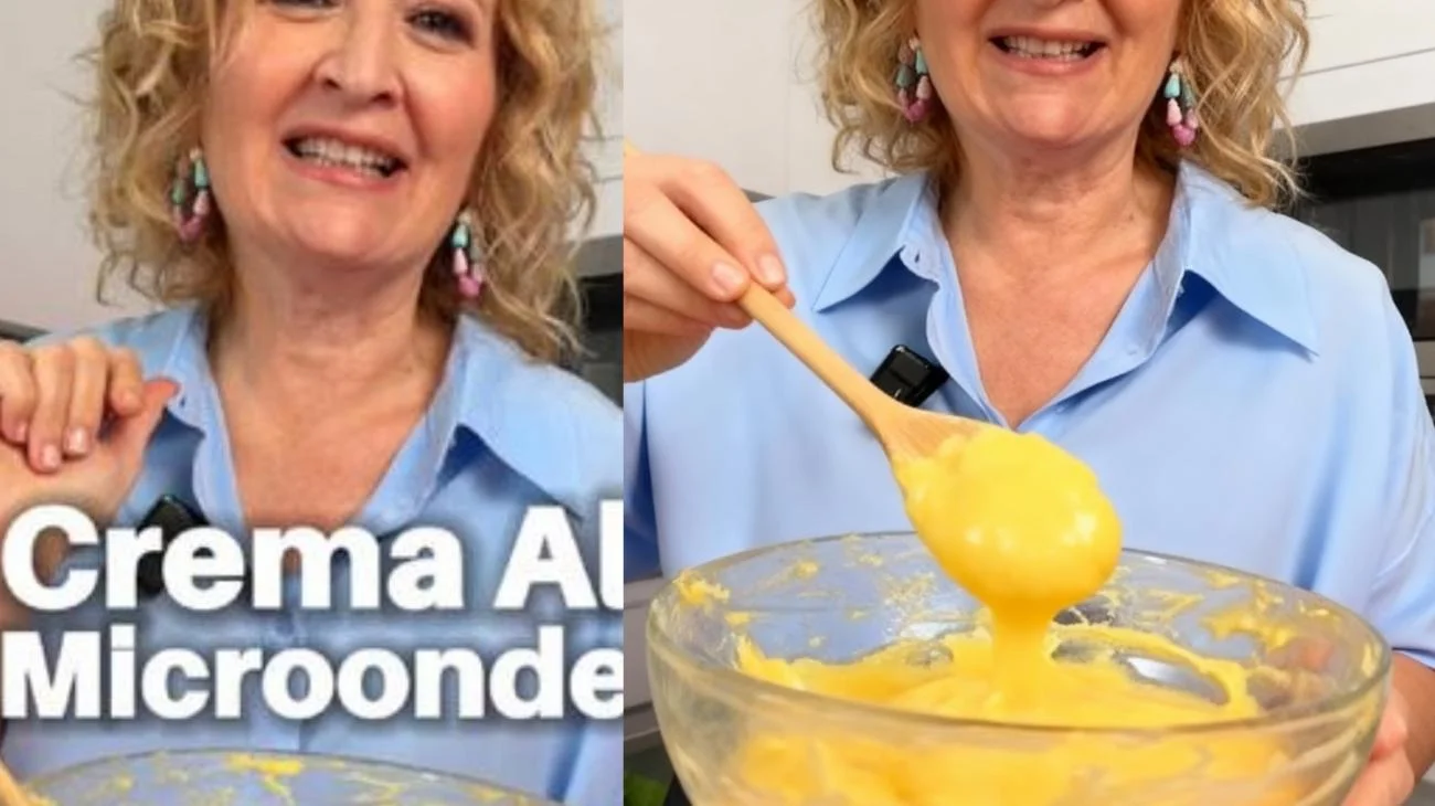 Oggi ti insegno a fare la crema pasticciera… AL MICROONDE! Buona e soprattutto veloce! INGREDIENTI 4 tuorli d'uovo 45g di amido di mais 500g di latte intero 150g di zucchero Scorza di limone Estratto di vaniglia PROCEDIMENTO Versate in ciotola le uova lo zucchero mescolate bene unite l'amido di mais il latte freddo la scorza di limone amalgamate e inserite nel forno a microonde impostando la potenza al massimo e azionando il timer per due minuti. Trascorso il tempo togliete la ciotola dal microonde, mescolate con una frusta a mano e inserite nuovamente per altri 2/3 minuti. Trascorso il tempo noterete che la crema comincia ad addensare rimettete nel microonde impostate altri 2 minuti. Al termine di questo tempo la crema sarà pronta ( se il vostro forno ha una potenza massima inferiore ai 900wat vi occorreranno 2 minuti in più) basterà mescolarla nuovamente, trasferite in un recipiente freddo perchè precedentemente inserito nel freezer, muovete con una spatola coprite con zucchero semolato, carta da forno o pellicola trasparente resistente alle alte temperature. Quando utilizzerete nuovamente la crema mescolatela bene con una frusta per renderla nuovamente. 🎥: @Atera | Marketing Agency #nataliacattelani #cremapasticciera #cremaalmicroonde"