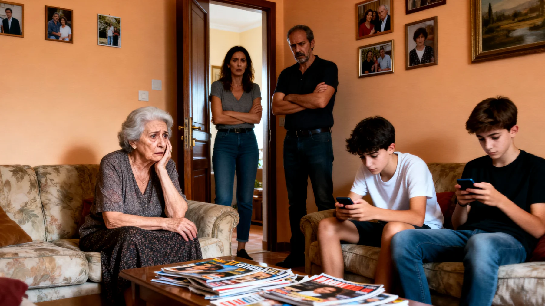 Nonna che fatica a stabilire regole e limiti con i nipoti adolescenti per paura di perdere il loro affetto, creando tensioni con i genitori e comportamenti di sfida da parte dei ragazzi"